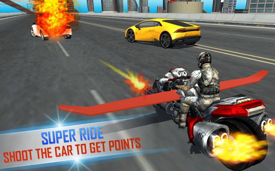 Futuristic Flying Moto Racing