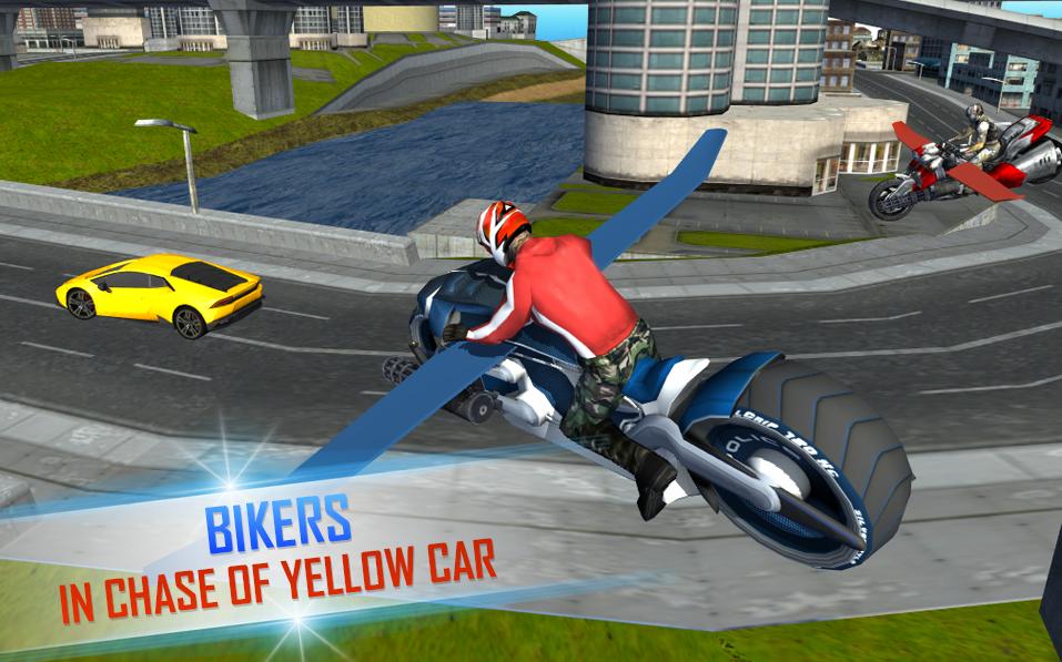 Futuristic Flying Moto Racing