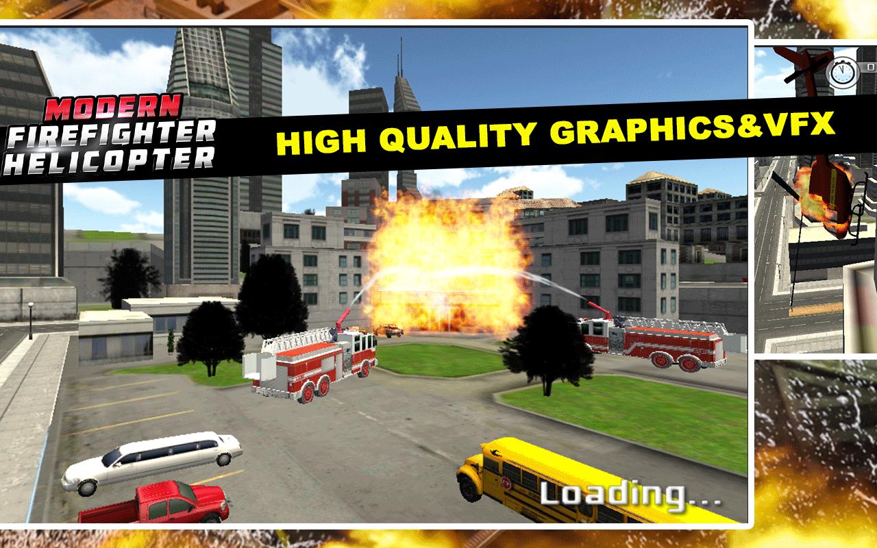 Modern Firefighter Helicopter