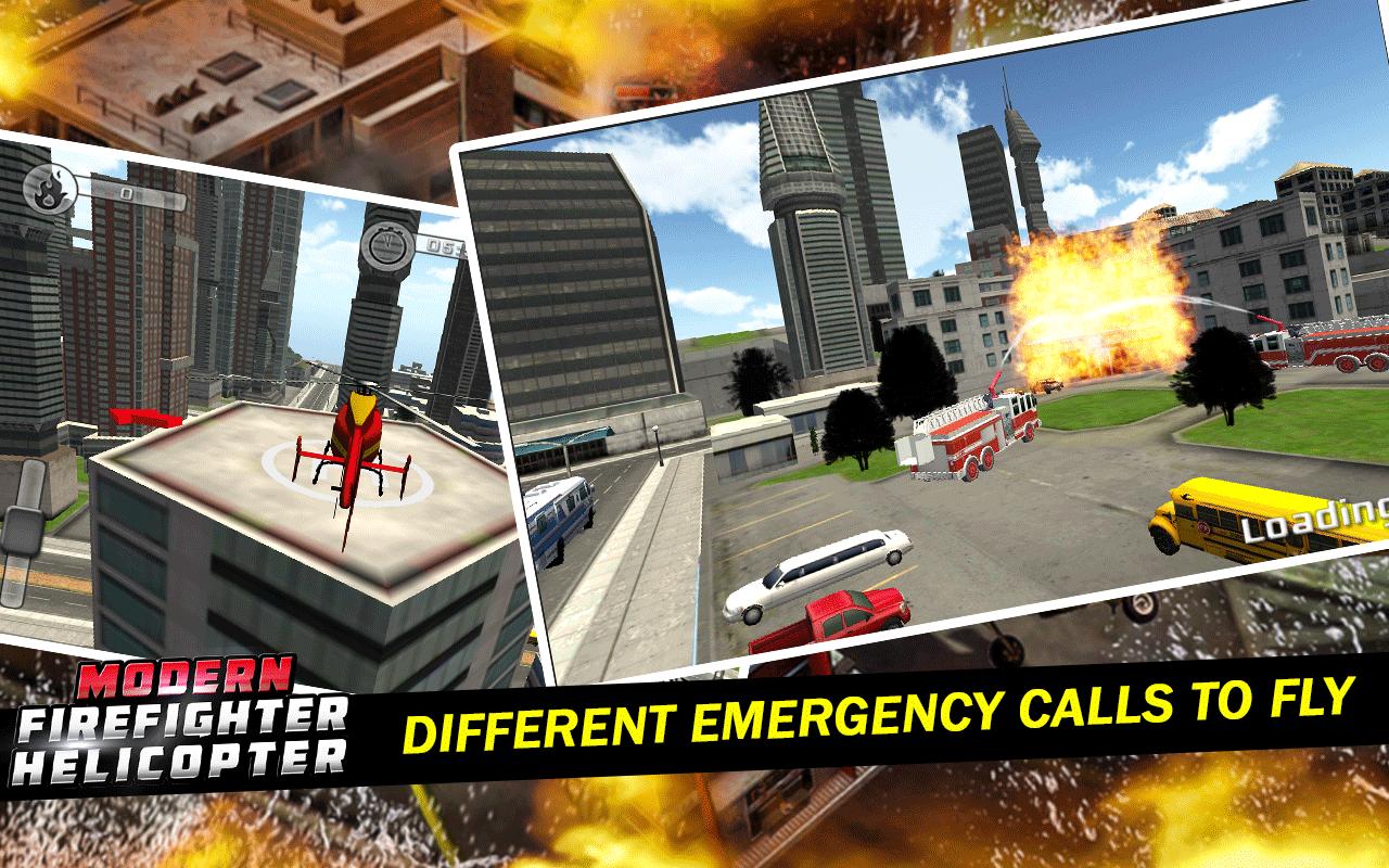 Modern Firefighter Helicopter