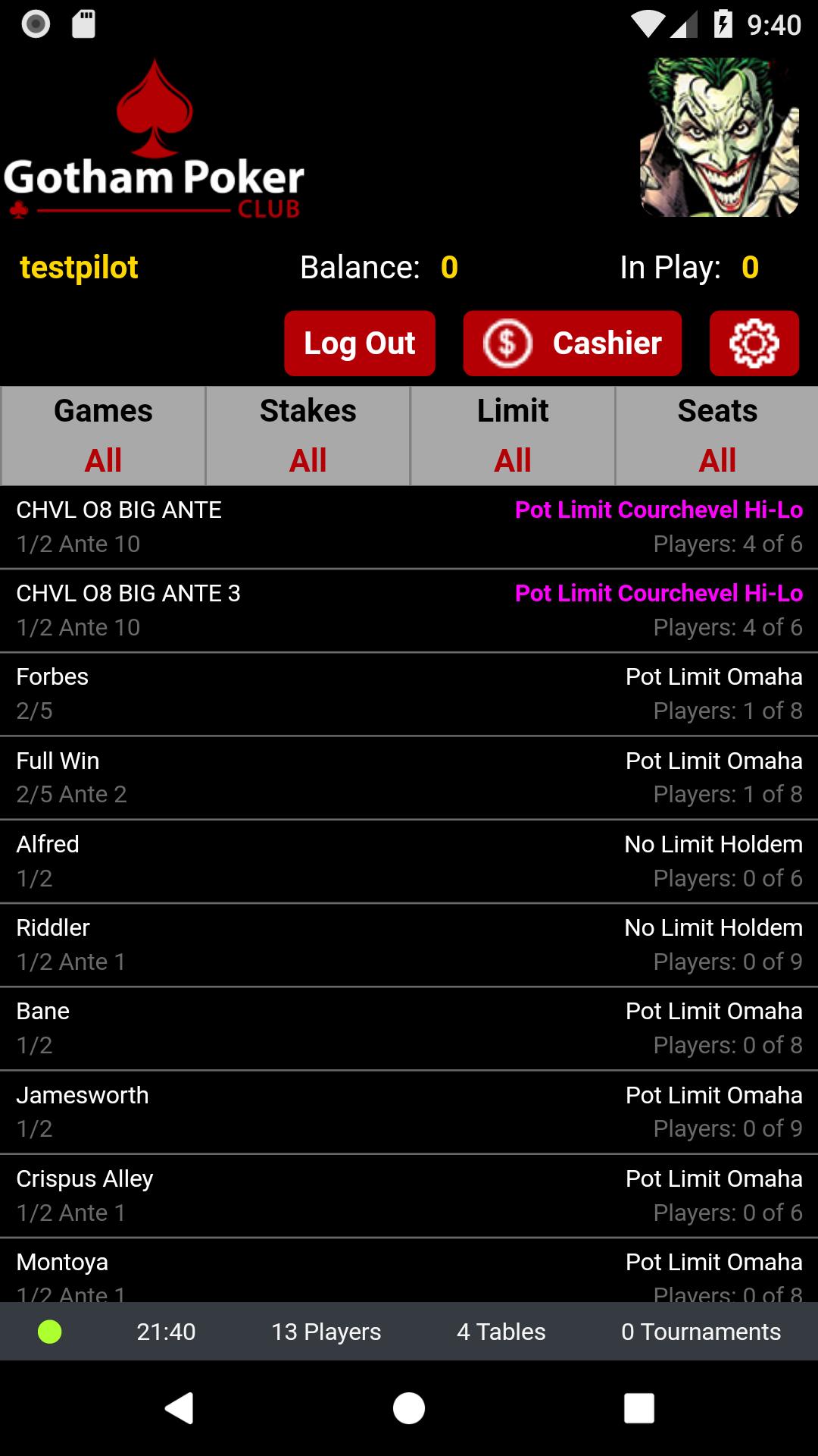 Gotham Poker Mobile