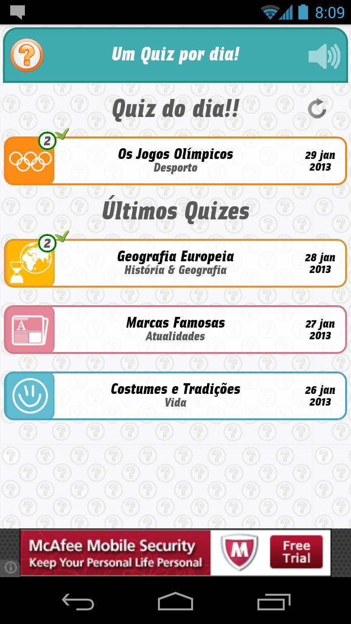 1 Quiz Por Dia!