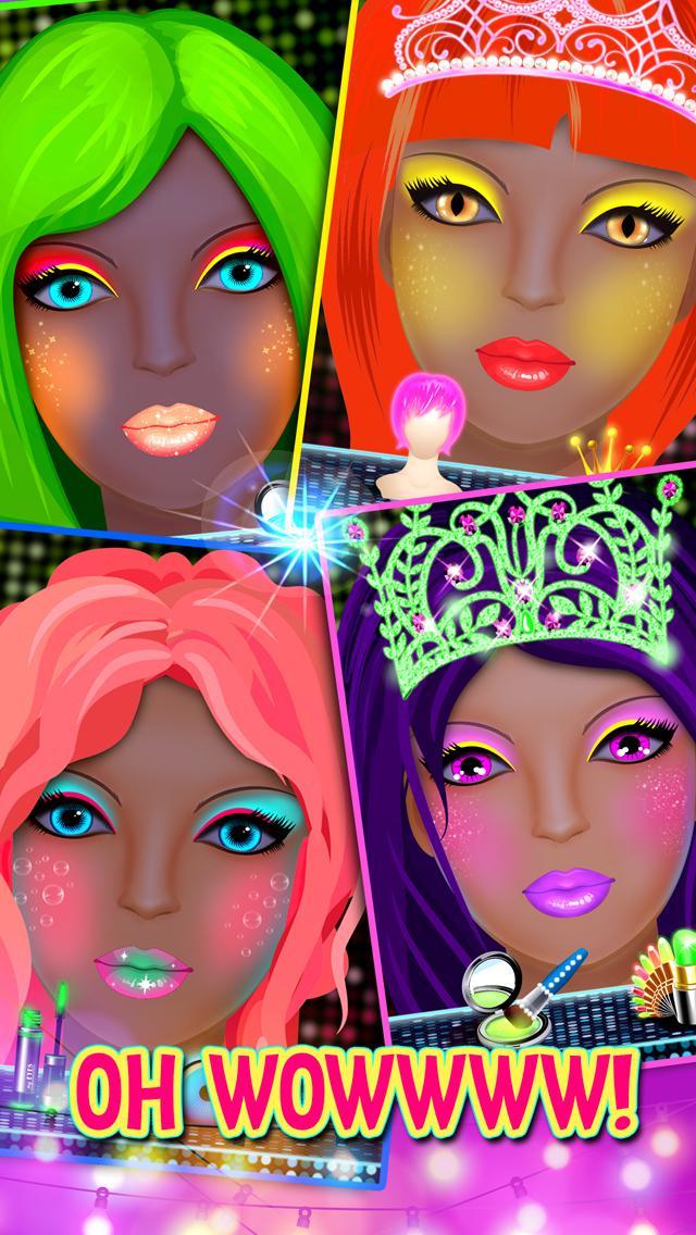 Glow in the Dark Neon Makeup