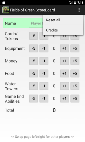 Fields of Green ScoreBoard