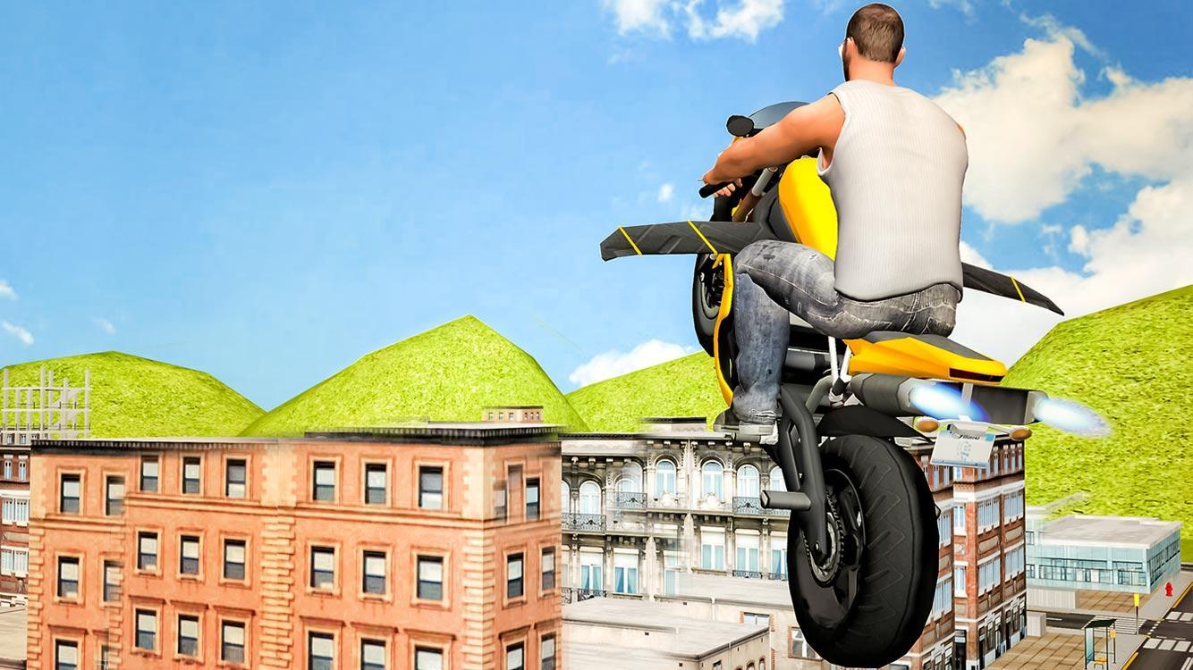 Flying Moto Racer 3d
