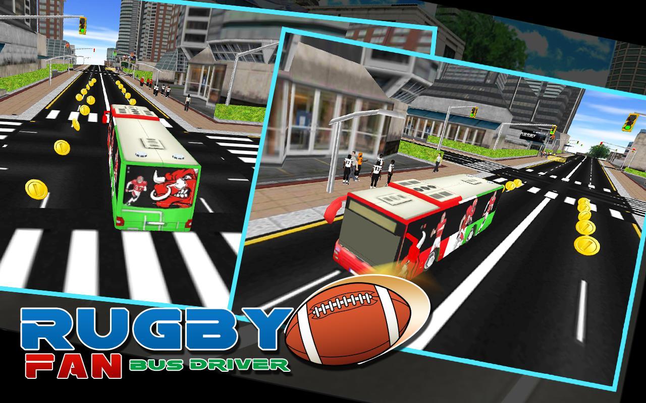 Rugby Fan Bus Driver 3D