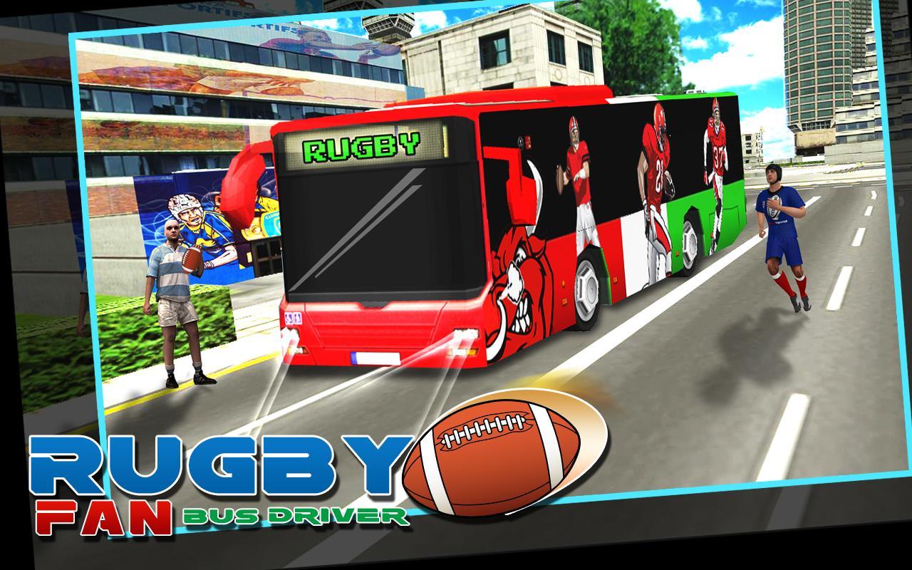 Rugby Fan Bus Driver 3D